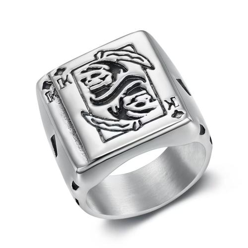 Stainless Steel Finger Ring, 304 Stainless Steel, polished, fashion jewelry & different size for choice & for man, original color, Sold By PC