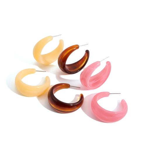 Resin Earring, plated, fashion jewelry & different styles for choice & for woman, more colors for choice, Sold By Pair
