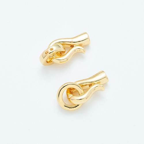 Brass Hook and Eye Clasp, gold color plated, DIY, Sold By PC