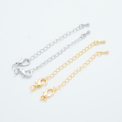 Brass Extender Chain, plated, DIY, more colors for choice, Length:Approx 70 mm, 5PCs/Lot, Sold By Lot