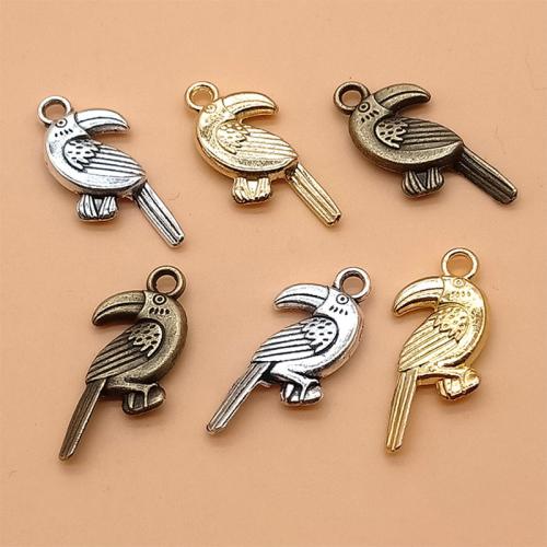 Tibetan Style Animal Pendants, Bird, plated, DIY, more colors for choice, 25x13mm, Sold By PC