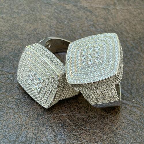 Cubic Zirconia Micro Pave Brass Ring, plated, different size for choice & micro pave cubic zirconia & for woman, Sold By PC