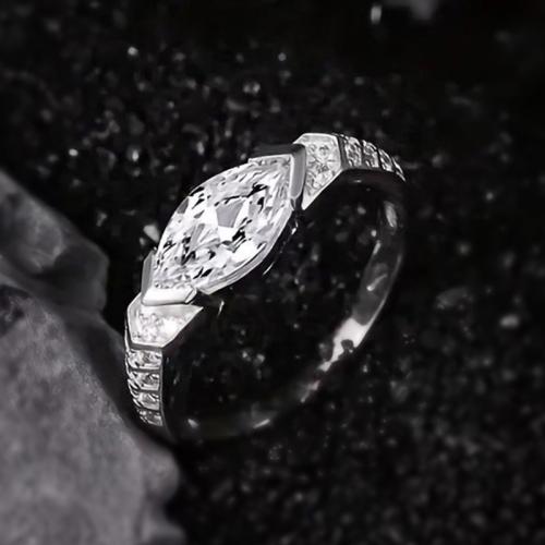 Cubic Zirconia Micro Pave Brass Ring, plated, Unisex & different size for choice & micro pave cubic zirconia, Sold By PC