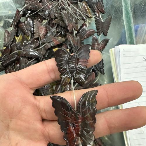 Gemstone Jewelry Beads, Red Artistic, DIY, mixed colors, 36.20x32mm, 10PCs/Strand, Sold Per 38 cm Strand