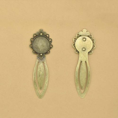 aleación de zinc Resultados de marcador, con Vidrio, chapado en color bronce antiguo, Bricolaje & diferentes estilos para la opción, 83x28mm, Vendido por UD