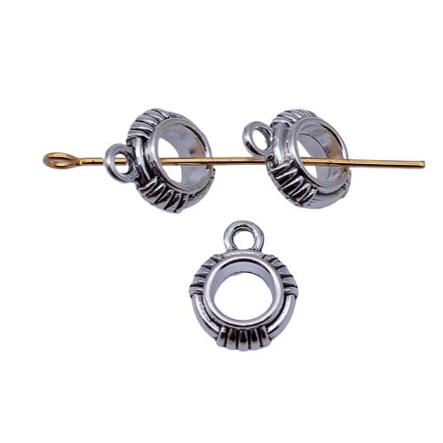 Abalorios Bail de Aleación de Zinc, chapado en color de plata antigua, Bricolaje, 13x10x4.20mm, 20PCs/Bolsa, Vendido por Bolsa
