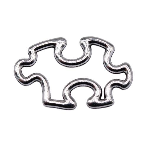 Pendentifs en alliage de zinc, Plaqué de couleur d'argent, DIY & creux, 24x15mm, 10PC/sac, Vendu par sac