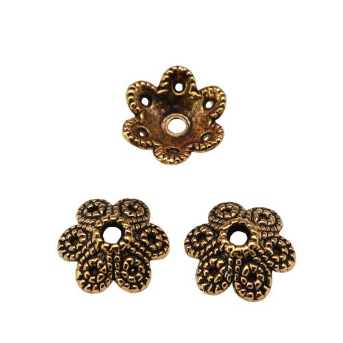 Колпачки для бусин из цинкового сплава, цинковый сплав, Форма цветка, Другое покрытие, DIY, Много цветов для выбора, 10x4mm, 50ПК/сумка, продается сумка