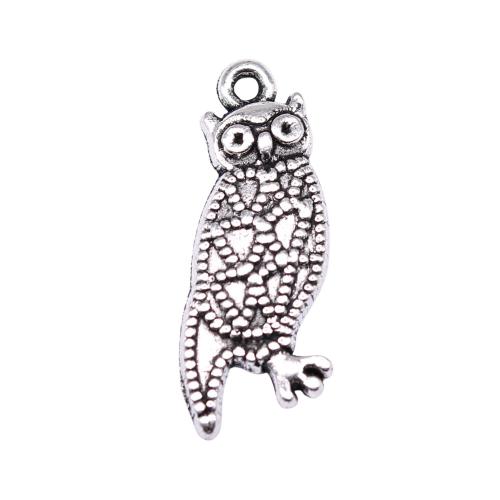 Pendentifs animaux en alliage de zinc, hibou, Placage, DIY, plus de couleurs à choisir, 25x10mm, 20PC/sac, Vendu par sac
