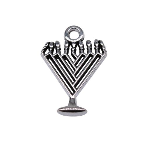 Pendentifs en alliage de zinc, Plaqué de couleur d'argent, DIY, 21x14mm, 20PC/sac, Vendu par sac