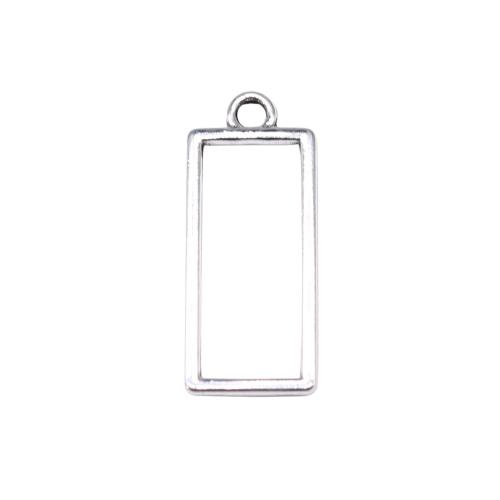 Zink-Aluminium-Anhänger, Zinklegierung, Rechteck, plattiert, DIY & hohl, keine, 24x10mm, 40PCs/Tasche, verkauft von Tasche