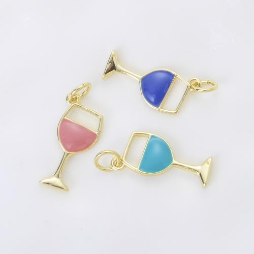 Messing Schmuck Anhänger, Tasse, plattiert, DIY & Emaille, keine, 18x8x1.90mm, verkauft von PC