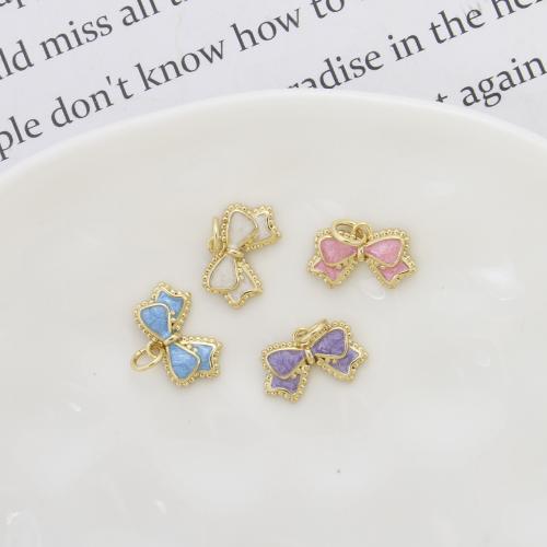 Messing Schmuck Anhänger, Schleife, plattiert, DIY & Emaille, keine, 9x14.20x2.40mm, verkauft von PC