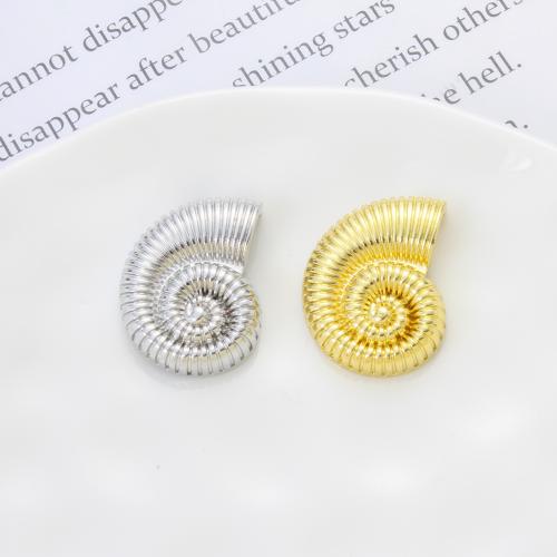 Brass Jewelry Pendants, Conch, plated, DIY, more colors for choice, 27x21.80x6.70mm, Sold By PC