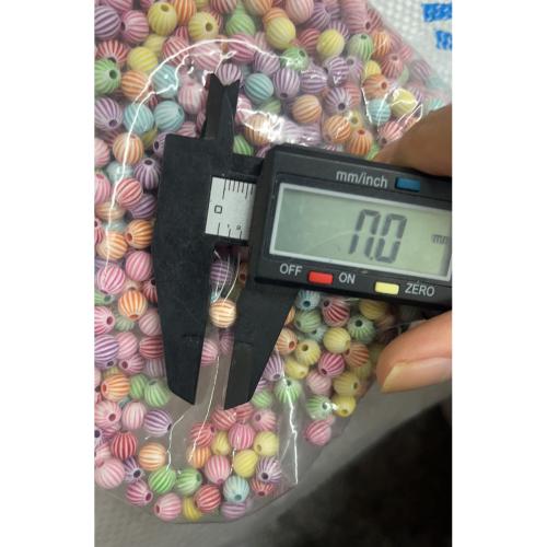 Acrylic Jewelry Beads, DIY, mixed colors, 6mm, Sold By Bag