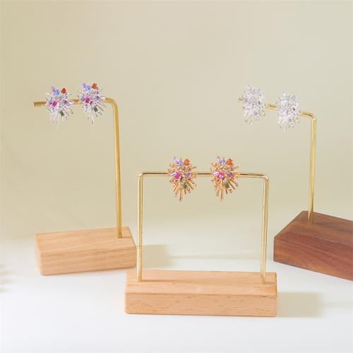 Rhinestone Earring, Tibetan Style, plated, fashion jewelry & for woman & with rhinestone, more colors for choice, Sold By Pair