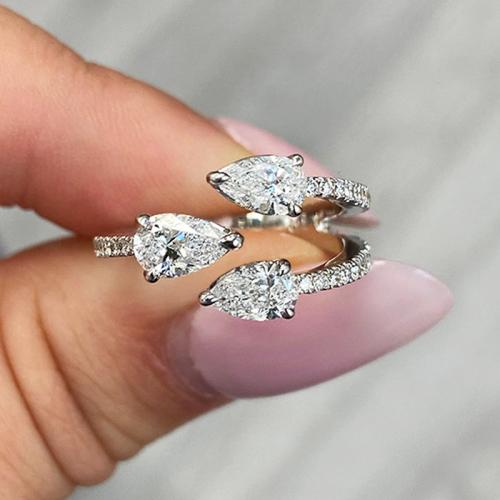 Cubic Zirconia Micro Pave Brass Ring, plated, fashion jewelry & micro pave cubic zirconia & for woman, US Ring Size:7, Sold By PC