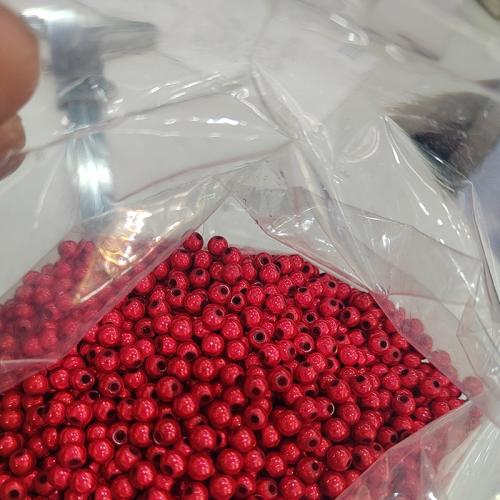 Acrylic Jewelry Beads, Round, DIY, red, 5mm, Sold By Bag