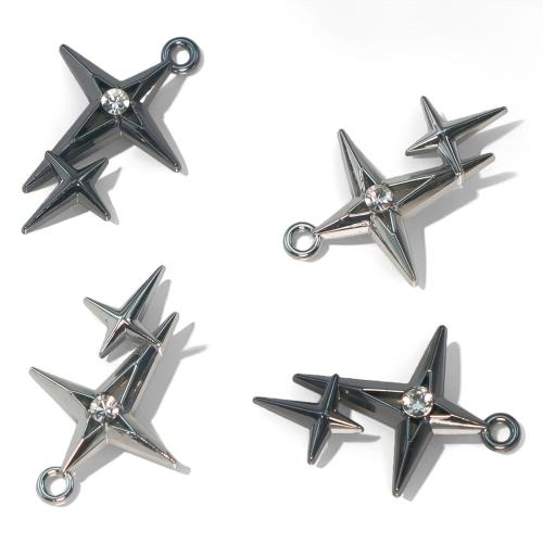 Colgantes de diamantes de imitación de la aleación de zinc, Cruces, chapado, Bricolaje & con diamantes de imitación, más colores para la opción, Vendido por UD