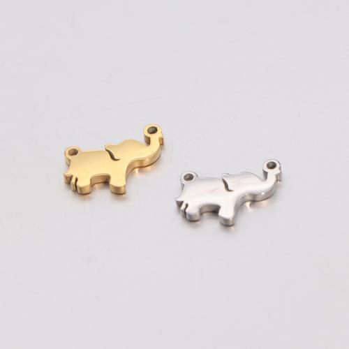 Edelstahl Schmuckverbinder, 304 Edelstahl, Elephant, plattiert, DIY, keine, 10x12mm, verkauft von PC