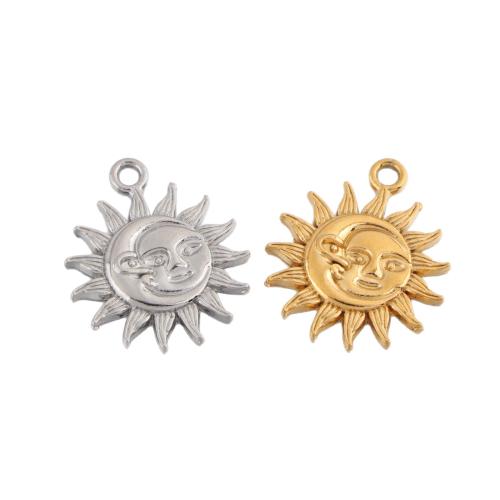 Ювелирные подвески из нержавеющей стали, Нержавеющая сталь 304, солнце, Другое покрытие, DIY, Много цветов для выбора, продается PC