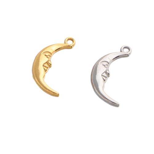Bijoux pendentifs en acier inoxydable , Acier inoxydable 304, lune, Placage, DIY, plus de couleurs à choisir, Vendu par PC