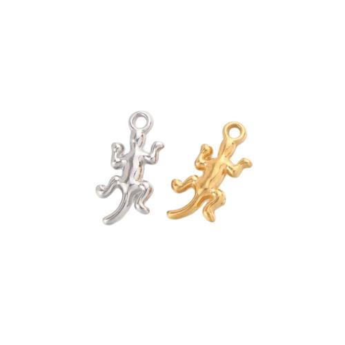 Нержавеющая сталь животных Подвески, Нержавеющая сталь 304, Геккон, Другое покрытие, DIY, Много цветов для выбора, продается PC