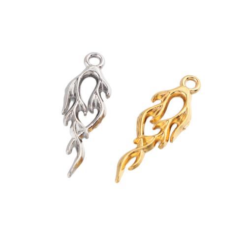 Ювелирные подвески из нержавеющей стали, Нержавеющая сталь 304, Огонь, Другое покрытие, DIY, Много цветов для выбора, продается PC