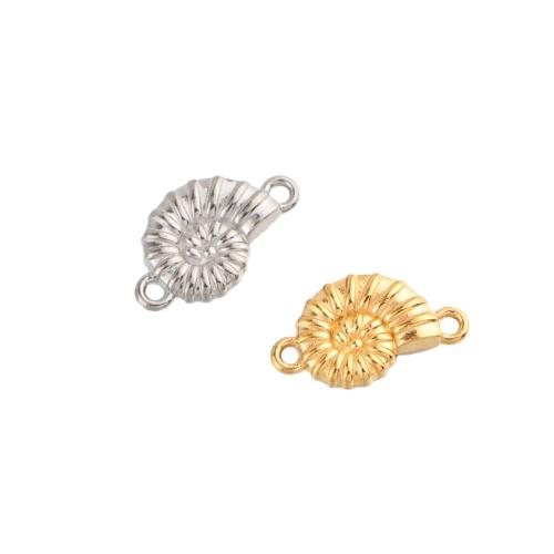 Edelstahl Schmuckverbinder, 304 Edelstahl, Strandschnecke, plattiert, DIY, keine, verkauft von PC