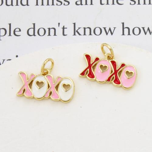 Brass Jewelry Pendants, Alphabet Letter, plated, DIY & enamel, more colors for choice, nickel, lead & cadmium free, 9x15.60x1.90mm, Sold By PC