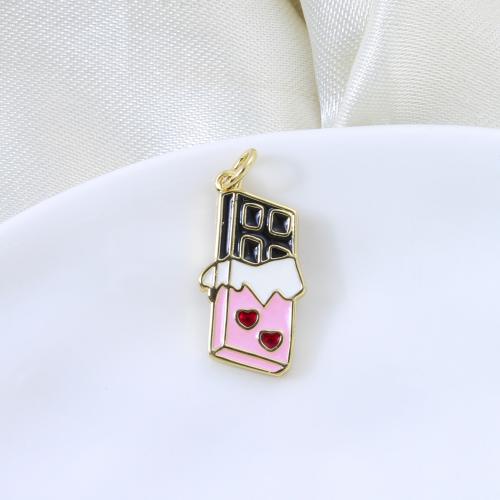 Латунные ювелирные кулоны, Латунь, Квадратная форма, Другое покрытие, DIY & эмаль, Много цветов для выбора, не содержит никель, свинец, 19.30x11x1.80mm, продается PC