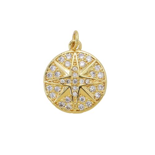 Cúbicos Circonia Colgante Latón Micro pavimenta, metal, Esférico, chapado, Bricolaje & micro arcilla de zirconia cúbica, más colores para la opción, libre de níquel, plomo & cadmio, 19.40x16.60x3.10mm, Vendido por UD