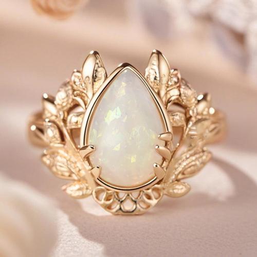 Brass Finger Ring, with Resin, plated, different size for choice & for woman & hollow, Sold By PC