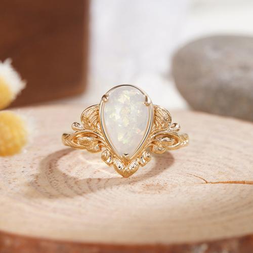 Bague en laiton, avec résine, Placage, bijoux de mode & normes différentes pour le choix & pour femme, Champagne, Vendu par PC