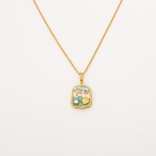 Collar en Cadena de Metal con Perlas de Freshwater, con Perlas cultivadas de agua dulce, chapado en color dorado, Joyería & para mujer & esmalte, más colores para la opción, Vendido por UD