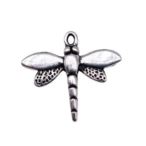 Tibetan Style Animal Pendants, Dragonfly, antique silver color plated, DIY, 18x16mm, 20PCs/Bag, Sold By Bag