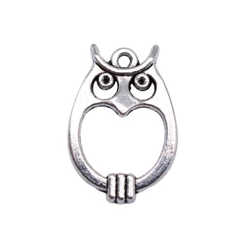 Pendentifs animaux en alliage de zinc, hibou, Placage, DIY & creux, plus de couleurs à choisir, 23x16mm, 20PC/sac, Vendu par sac