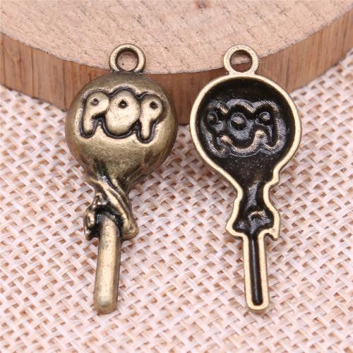 Colgantes de Aleación de Zinc, chupeta, chapado en color bronce antiguo, Bricolaje, 31x13mm, 10PCs/Bolsa, Vendido por Bolsa