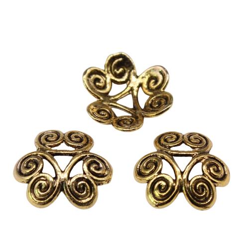 Колпачки для бусин из цинкового сплава, цинковый сплав, Форма цветка, Другое покрытие, DIY, Много цветов для выбора, 11x11x3mm, 50ПК/сумка, продается сумка