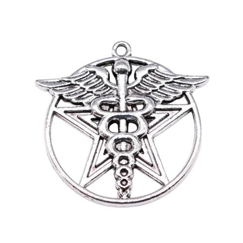 Pendentifs en alliage de zinc, Plaqué de couleur d'argent, DIY & creux, 33x33mm, Vendu par PC