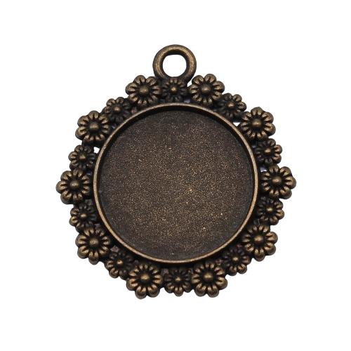 Pendentif en alliage de zinc Cabochon Cadre, Placage, DIY, plus de couleurs à choisir, 20mm, Vendu par PC