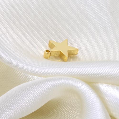 Brass Jewelry Pendants, Star, plated, DIY, golden, 11.50x10.30x2.30mm, Sold By PC