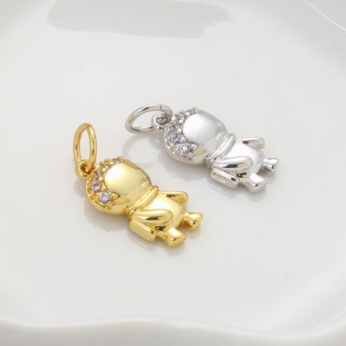 Cúbicos Circonia Colgante Latón Micro pavimenta, metal, chapado, Bricolaje & micro arcilla de zirconia cúbica, dorado, 13.50x6.70x2.30mm, Vendido por UD