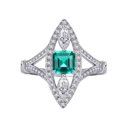 Kubische Zro2-Micro Pave Messingring, Messing, plattiert, verschiedene Größen vorhanden & Micro pave Zirkonia & für Frau & hohl, keine, verkauft von PC