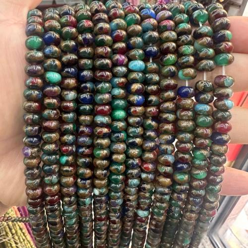 Gemstone Jewelry Beads, Cloisonne Stone, DIY, more colors for choice, 5x8mm, 72PCs/Strand, Sold Per 38 cm Strand
