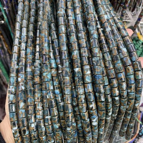 Gemstone Jewelry Beads, Cloisonne Stone, DIY, more colors for choice, 8x8mm, 45PCs/Strand, Sold Per 38 cm Strand