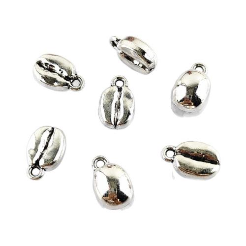 Pendentifs en alliage de zinc, Placage de couleur argentée, DIY, 13x8mm, 100PC/sac, Vendu par sac