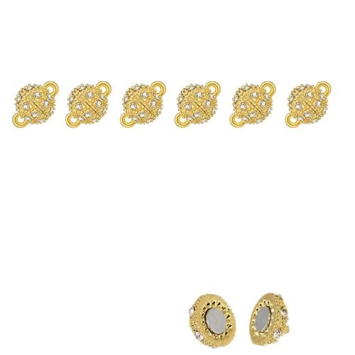 Магнитные застежки из цинкового сплава, цинковый сплав, Круглая, Другое покрытие, DIY & со стразами, Много цветов для выбора, 12mm, продается Пара