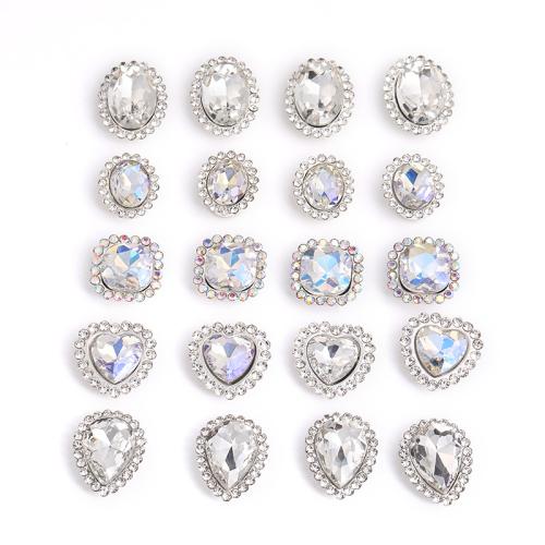 Jewelry Accessories, Iron, with Glass Rhinestone & Acrylic, plated, DIY & different styles for choice, Sold By PC