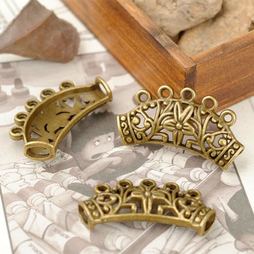 Boucle de foulard, alliage de zinc, Plaqué de couleur de bronze antique, DIY & creux, 38x20mm, Vendu par PC